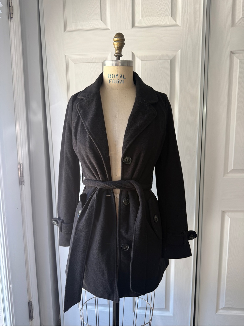 Forever 21 Black Belted Trench Coat